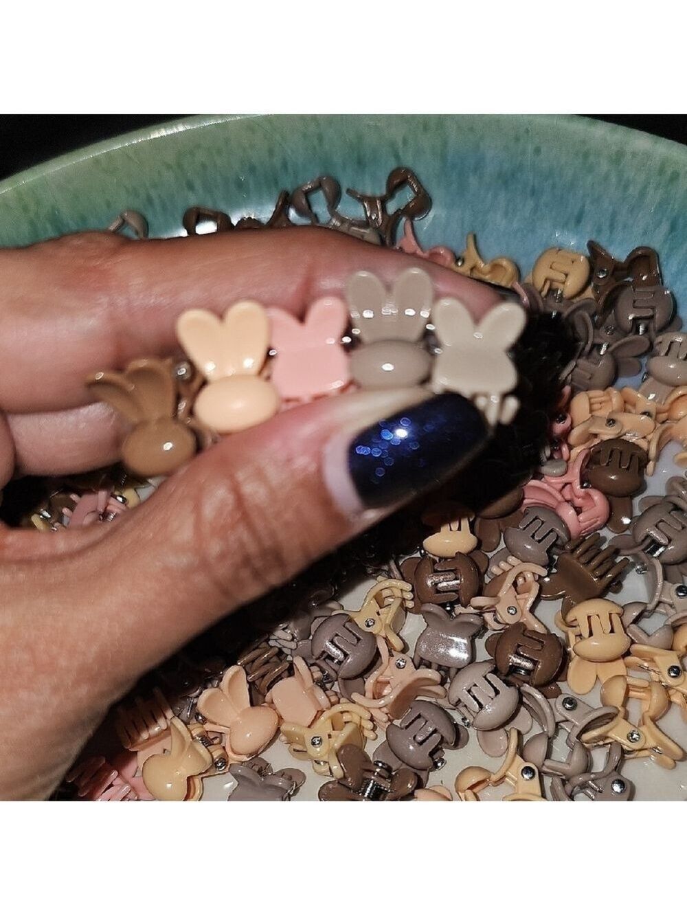 Assorted Mix Of 25 Mini Bunny Hair Clips